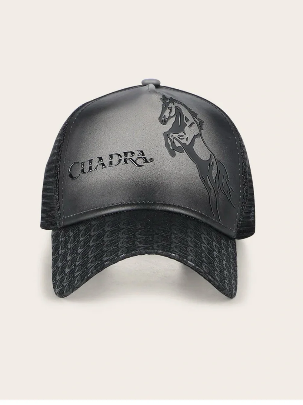 CUADRA BLACK WOMEN’S SNAPBACK CAP IN GENUINE LEATHER WITH HORSE EMBLEM
NWOT - Picture 1 of 6